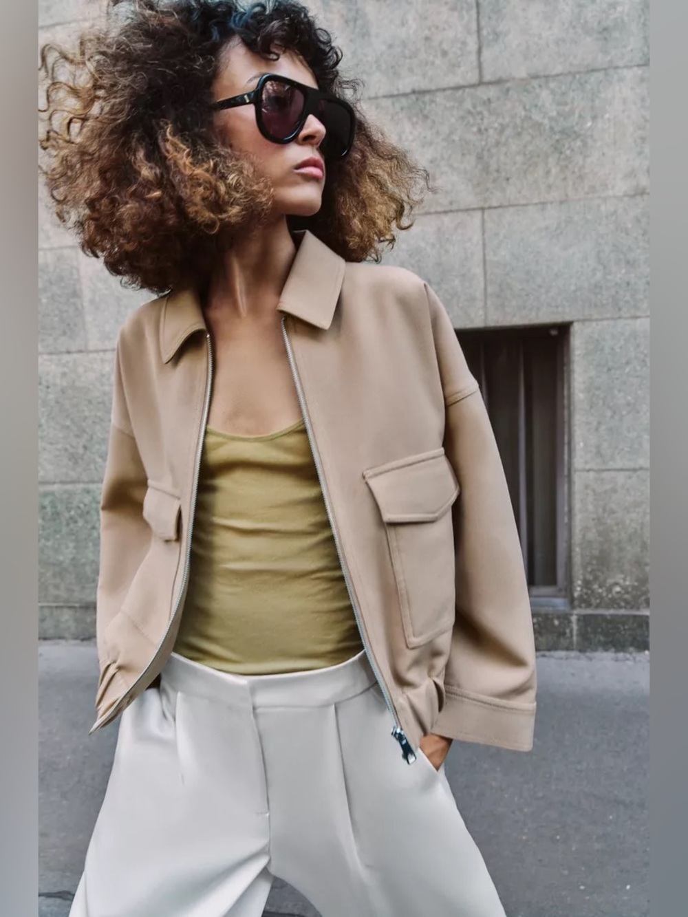 NWT Zara ELASTIC HEM JACKET - Picture 3 of 8